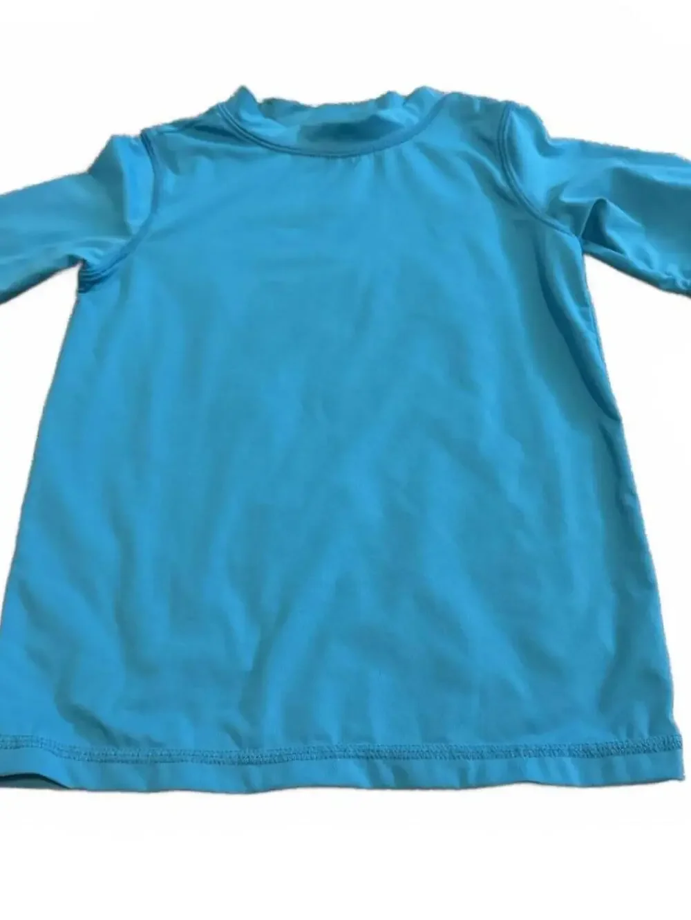 Wonder Nation Boys Swim Rash Guard XS Hawaiian Ocean Blue Casual Fit